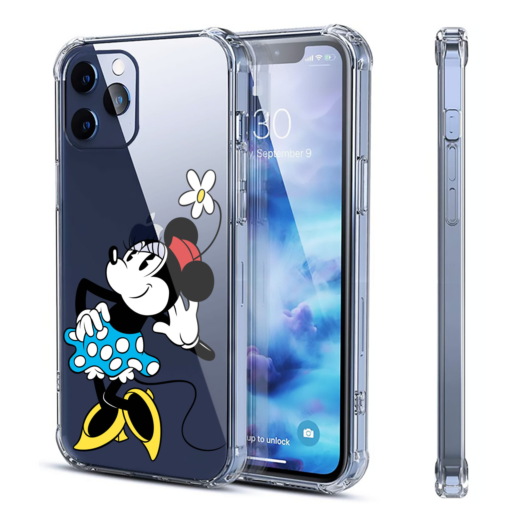 （画像用） ミッキーマウス Mickey Mouse 【iPhone 12シリーズ対応】透明スマホケース（クリアソフトケース）